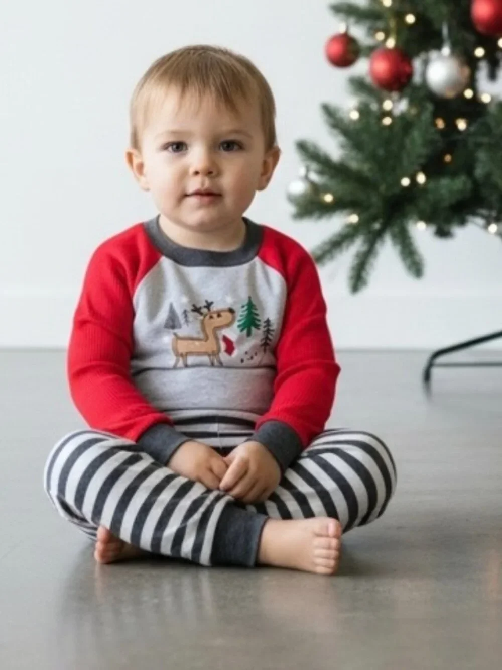 NEW Baby Essentials 4 Piece Set‎ Boys  6 Months Reindeer Christmas NWT